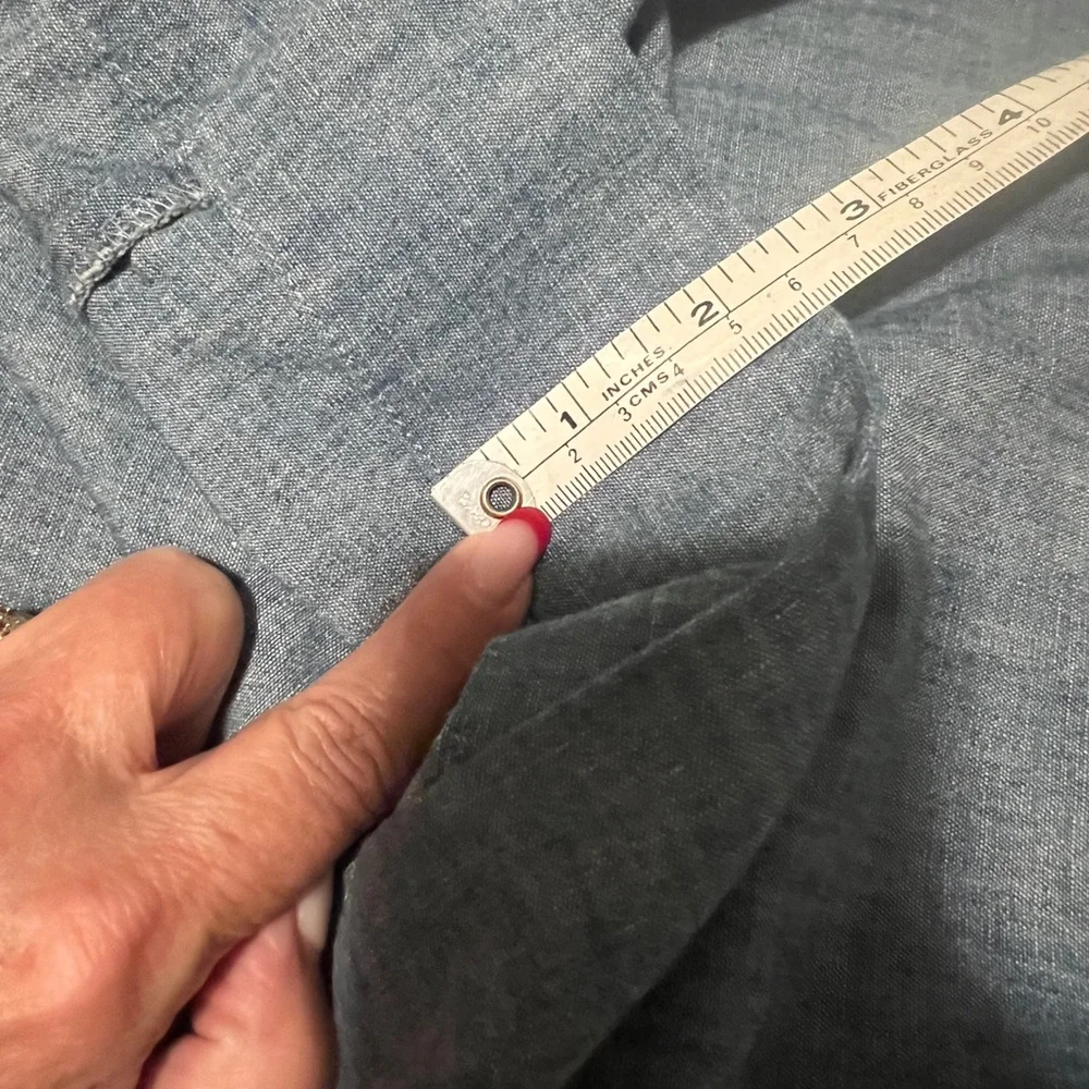 Ralph Lauren Black Label Pleated Wide Leg Chambray Pants Size 8 - Picture 9 of 9